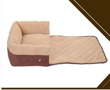 Flip Pet Nest Bed with Blanket